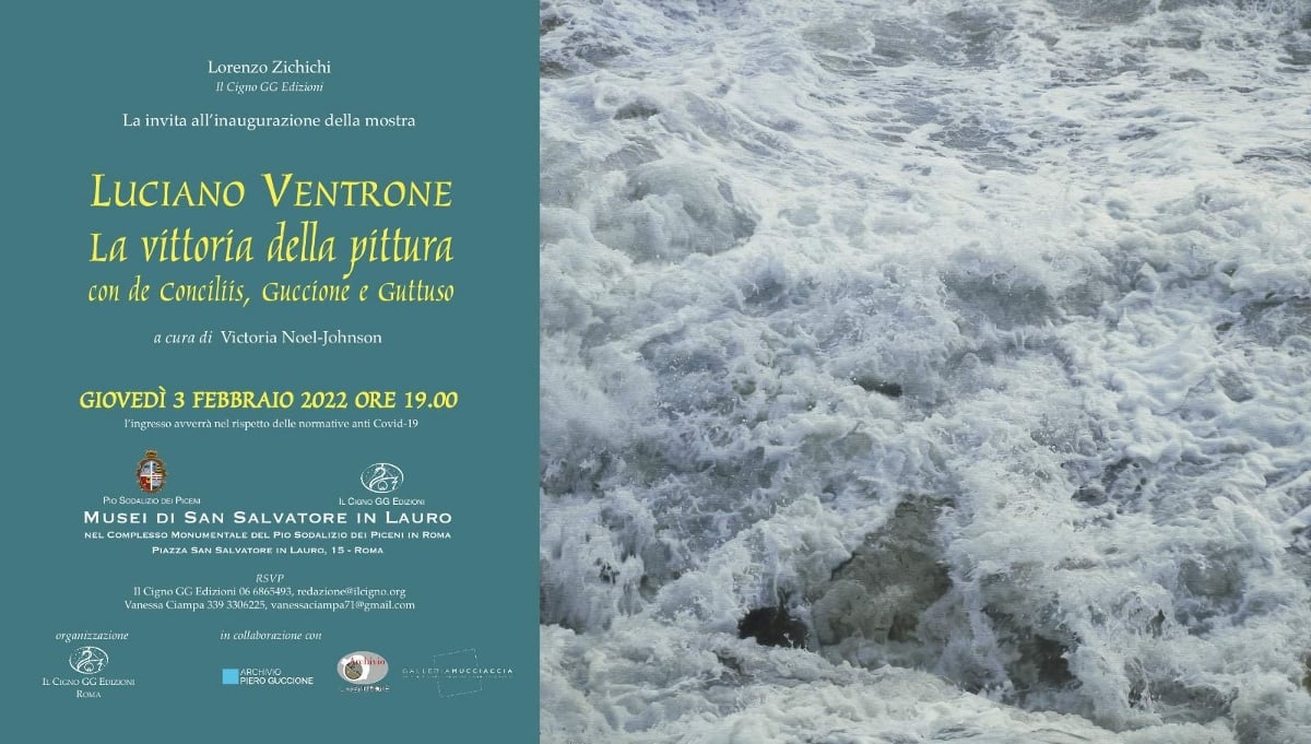 Luciano Ventrone – La vittoria della pittura con de Conciliis Guccione e Guttuso